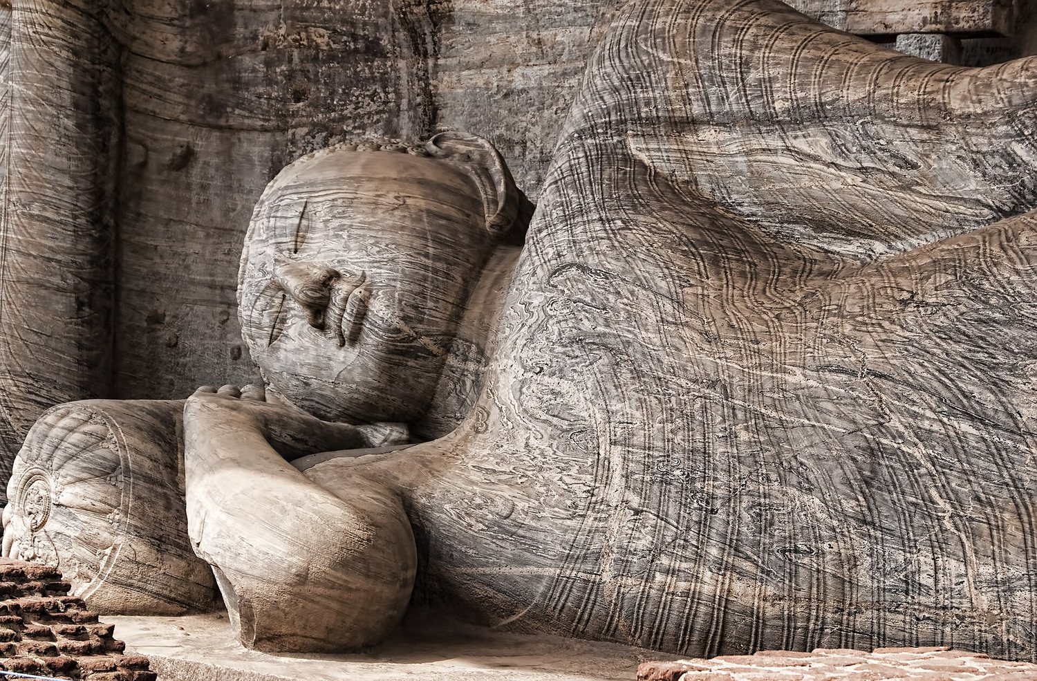The Gal Vihara reclining Buddha at Polonnaruwa