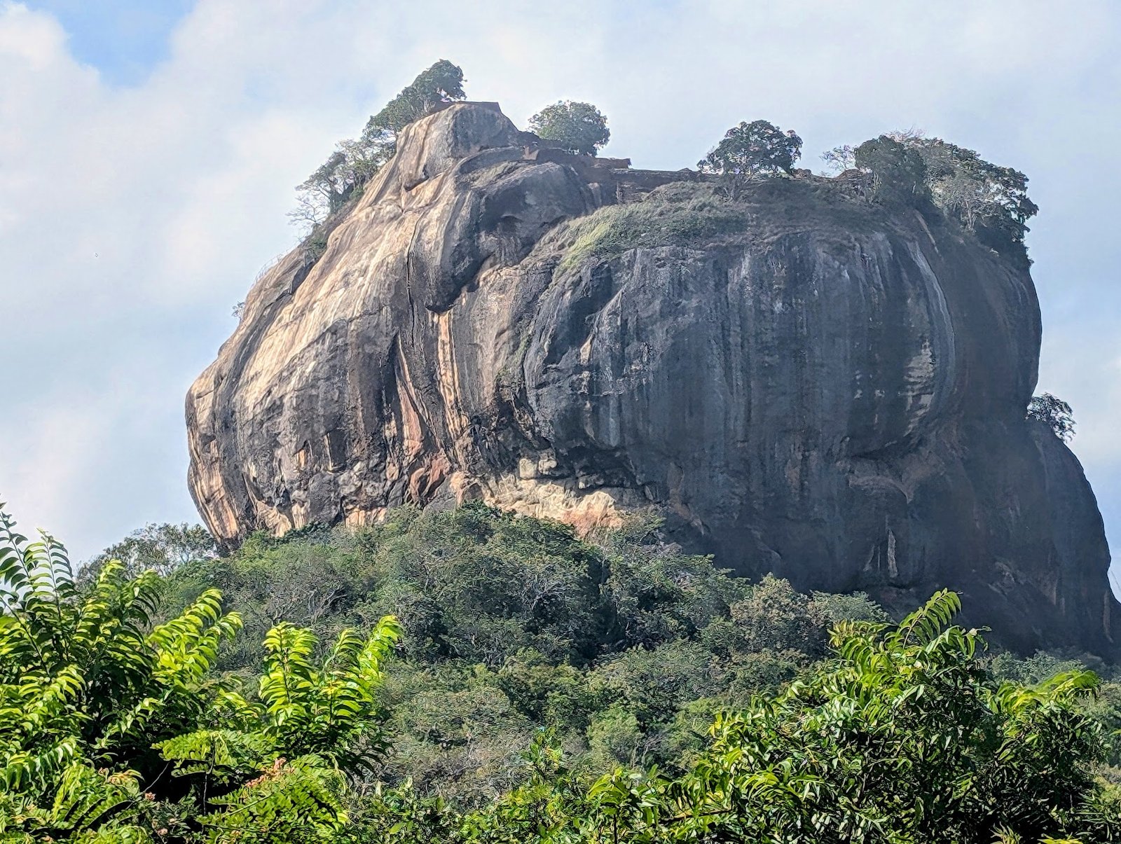 Sigiriya, the Lion Rock, rising above the jungle